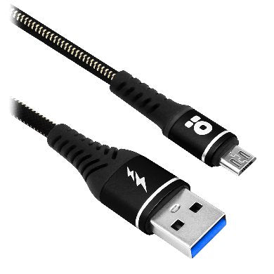 Cable USB V2.0 Tipo Micro B - 1.0 M, Denim, Negro (6000724), Brobotix Cable USB V2.0 Tipo Micro B - 1.0 M, Denim, Negro (6000724), Brobotix